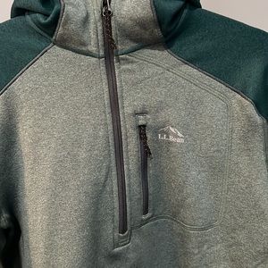 LL Bean 1/2 Zip Hooded Pullover